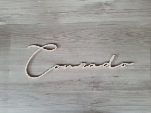 Nome de Parede Personalizado em mdf Linha Ty- Conrado 16 cm