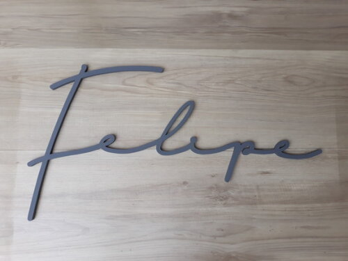Nome de Parede Personalizado em mdf Linha Ty- Felipe - 32 cm