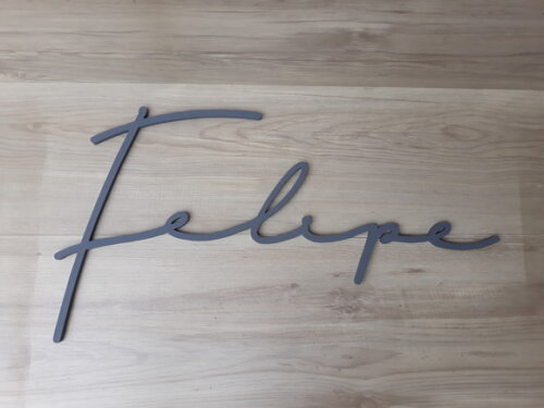 Nome de Parede Personalizado em mdf Linha Ty- Felipe - 32 cm