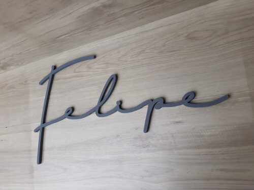 Nome de Parede Personalizado em mdf Linha Ty- Felipe - 32 cm