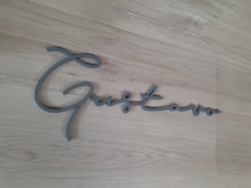 Nome de Parede Personalizado em mdf Linha Ty- Gustavo -22 cm