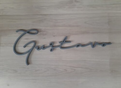 Nome de Parede Personalizado em mdf Linha Ty- Gustavo -22 cm