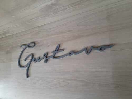 Nome de Parede Personalizado em mdf Linha Ty- Gustavo -22 cm