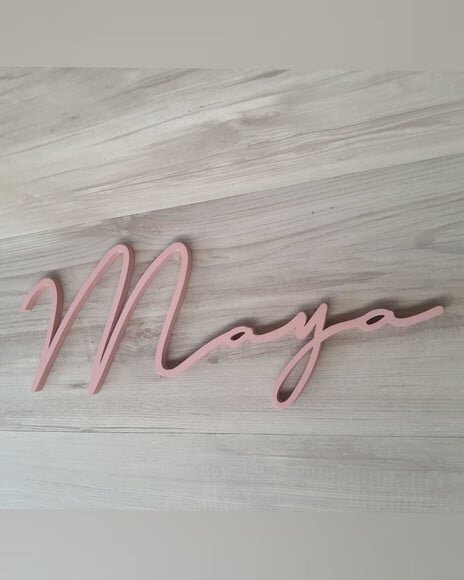 Nome de Parede Personalizado em mdf Linha Ty- Maya - 18 cm