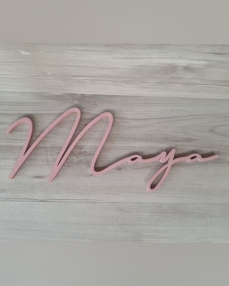 Nome de Parede Personalizado em mdf Linha Ty- Maya - 18 cm
