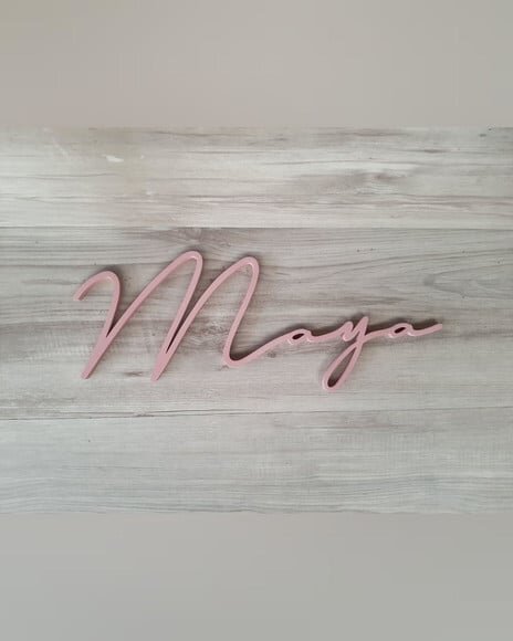 Nome de Parede Personalizado em mdf Linha Ty- Maya - 18 cm