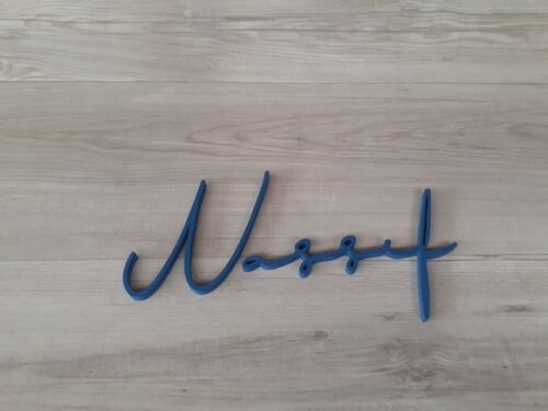 Nome de Parede Personalizado em mdf Linha Ty- Nassif - 18 cm