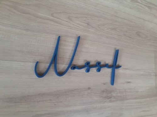 Nome de Parede Personalizado em mdf Linha Ty- Nassif - 18 cm
