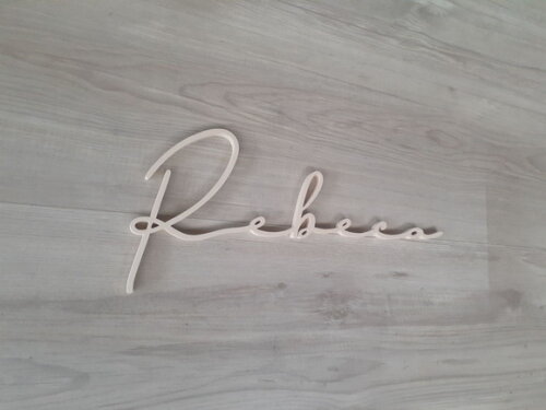 Nome de Parede Personalizado em mdf Linha Ty- Rebeca - 18 cm