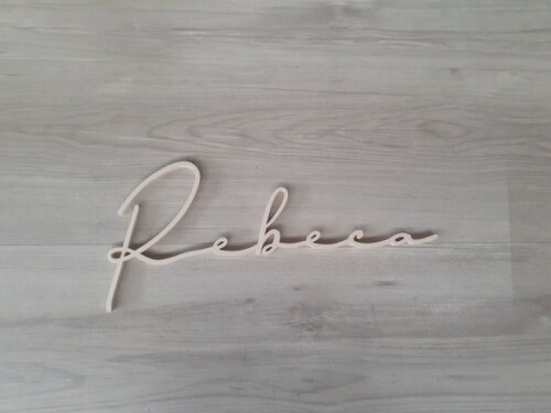 Nome de Parede Personalizado em mdf Linha Ty- Rebeca - 18 cm