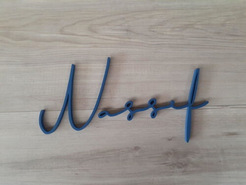 Nome de Parede Personalizado em mdf Linha Ty- Nassif - 18 cm