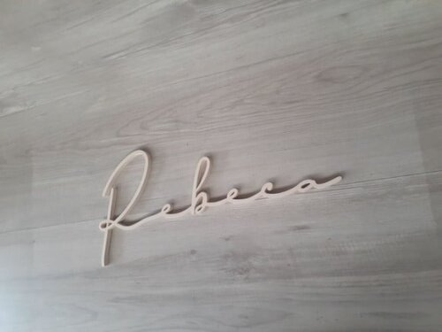 Nome de Parede Personalizado em mdf Linha Ty- Rebeca - 18 cm