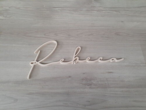 Nome de Parede Personalizado em mdf Linha Ty- Rebeca - 18 cm