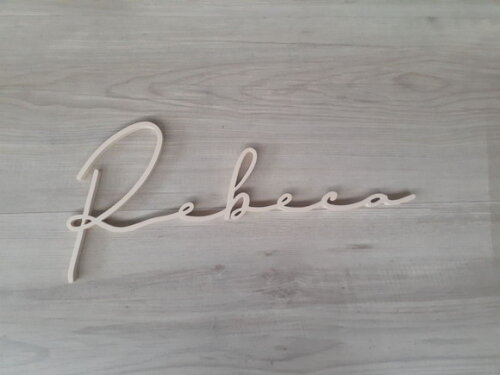Nome de Parede Personalizado em mdf Linha Ty- Rebeca - 18 cm