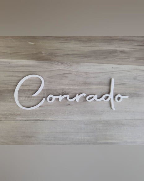 Nome de Parede Personalizado mdf Linha Aut - Conrado