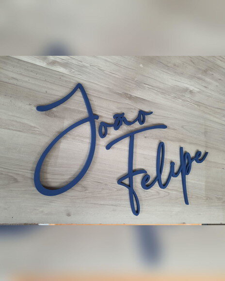 Nome de Parede Personalizado Linha Bc - João Felipe - 30 cm