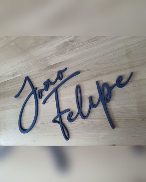 Nome de Parede Personalizado Linha Bc - João Felipe - 30 cm