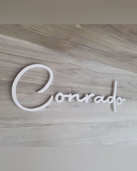 Nome de Parede Personalizado mdf Linha Aut - Conrado