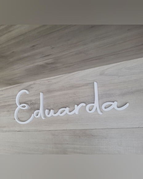 Nome de Parede Personalizado mdf Linha Aut - Eduarda
