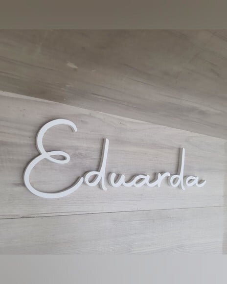 Nome de Parede Personalizado mdf Linha Aut - Eduarda