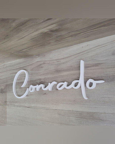 Nome de Parede Personalizado mdf Linha Aut - Conrado