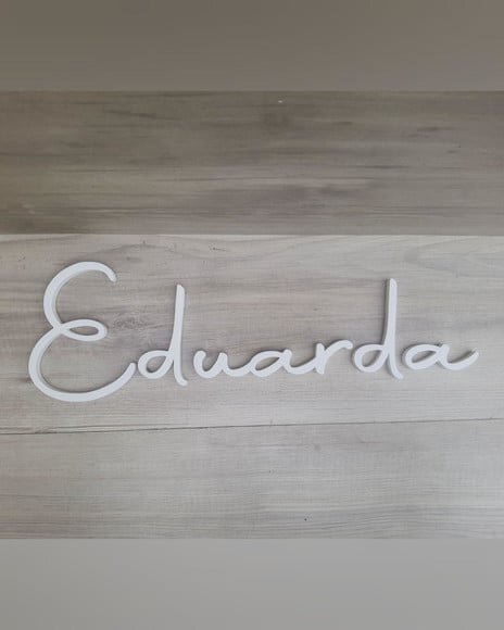 Nome de Parede Personalizado mdf Linha Aut - Eduarda