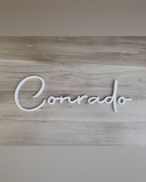 Nome de Parede Personalizado mdf Linha Aut - Conrado