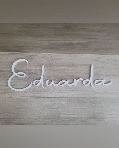 Nome de Parede Personalizado mdf Linha Aut - Eduarda