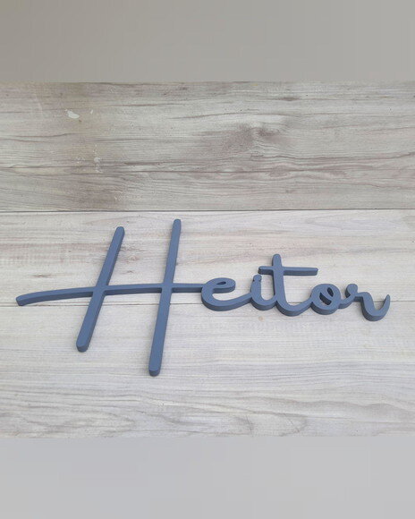 Nome de Parede Personalizado mdf Linha Aut - Heitor