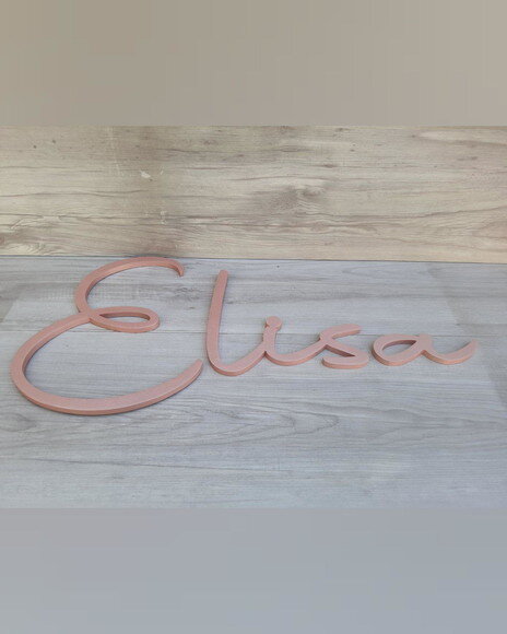 Nome de Parede Personalizado mdf Linha Aut - Elisa