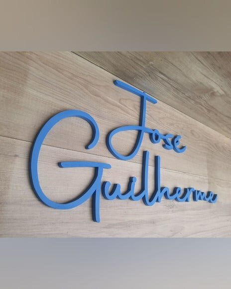Nome de Parede Personalizado mdf Linha Aut - José Guilherme