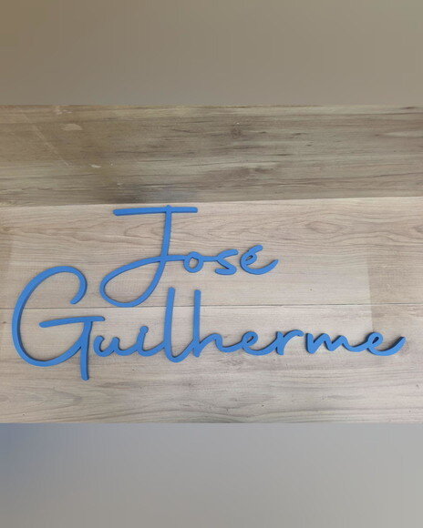 Nome de Parede Personalizado mdf Linha Aut - José Guilherme