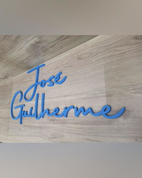 Nome de Parede Personalizado mdf Linha Aut - José Guilherme
