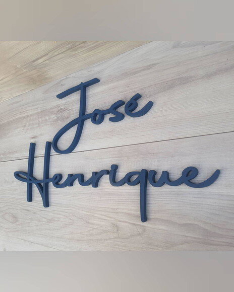 Nome de Parede Personalizado mdf Linha Aut - José Henrique