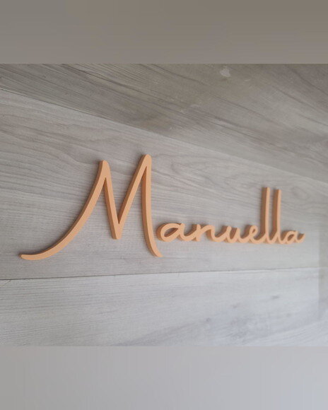 Nome de Parede Personalizado mdf Linha Aut - Manuella