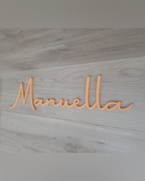 Nome de Parede Personalizado mdf Linha Aut - Manuella