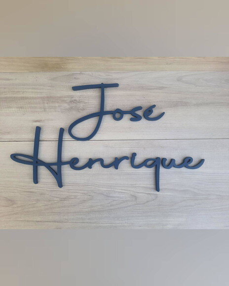 Nome de Parede Personalizado mdf Linha Aut - José Henrique