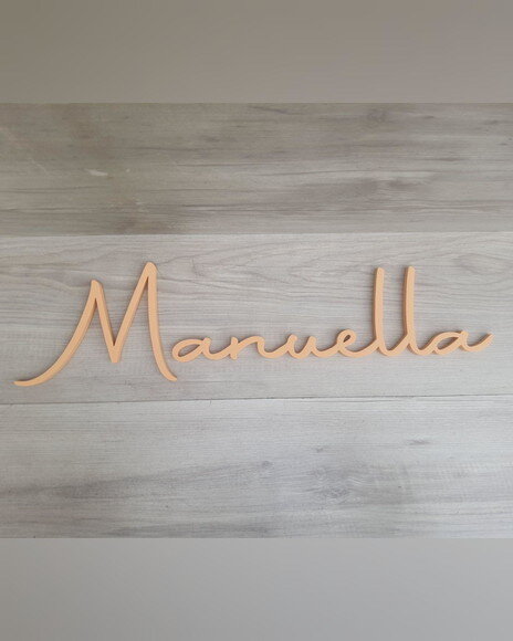 Nome de Parede Personalizado mdf Linha Aut - Manuella