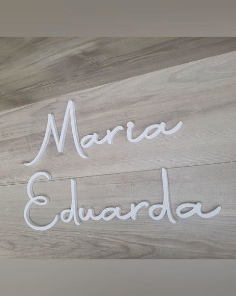 Nome de Parede Personalizado mdf Linha Aut - Maria Eduarda