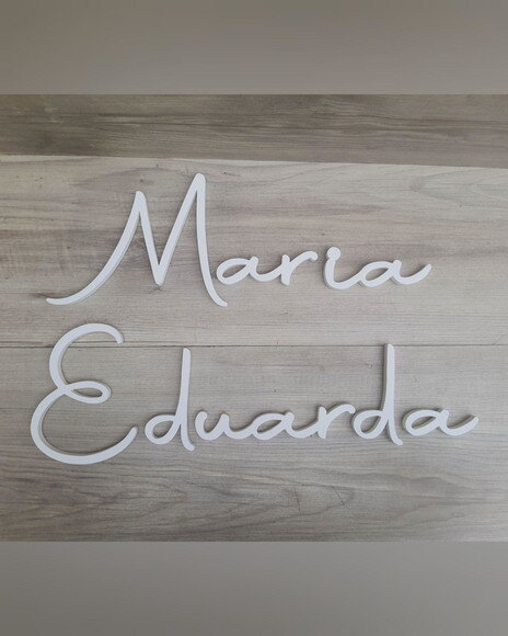 Nome de Parede Personalizado mdf Linha Aut - Maria Eduarda
