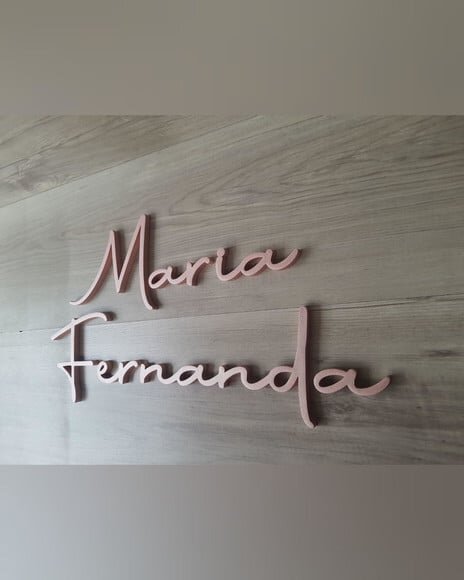 Nome de Parede Personalizado mdf Linha Aut - Maria Fernanda