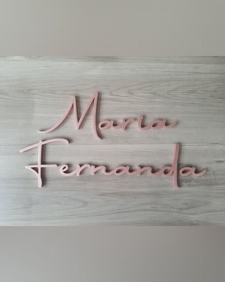 Nome de Parede Personalizado mdf Linha Aut - Maria Fernanda