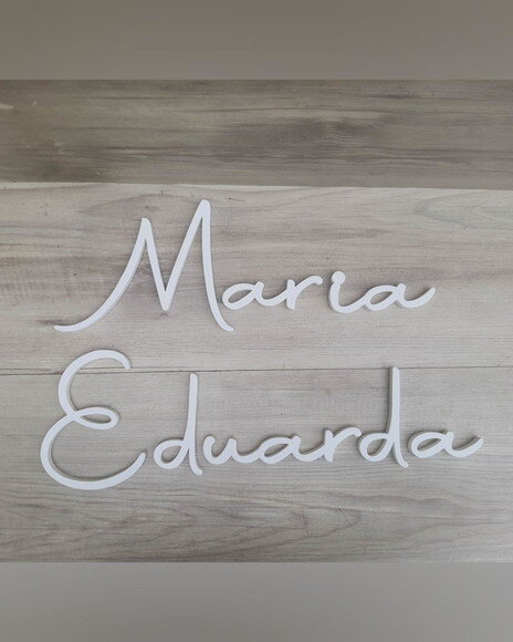 Nome de Parede Personalizado mdf Linha Aut - Maria Eduarda