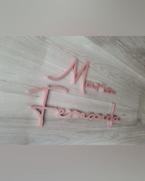 Nome de Parede Personalizado mdf Linha Aut - Maria Fernanda