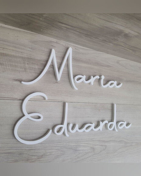 Nome de Parede Personalizado mdf Linha Aut - Maria Eduarda