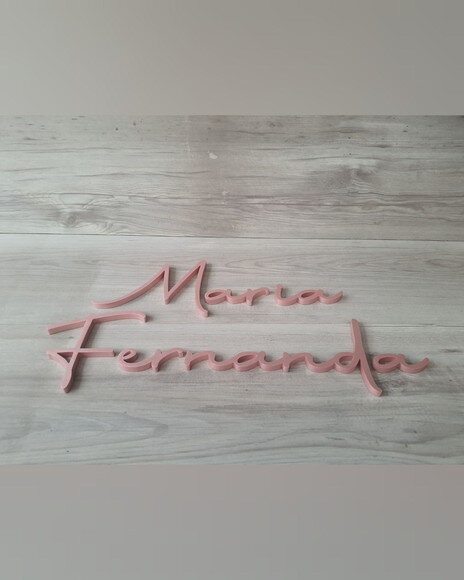 Nome de Parede Personalizado mdf Linha Aut - Maria Fernanda