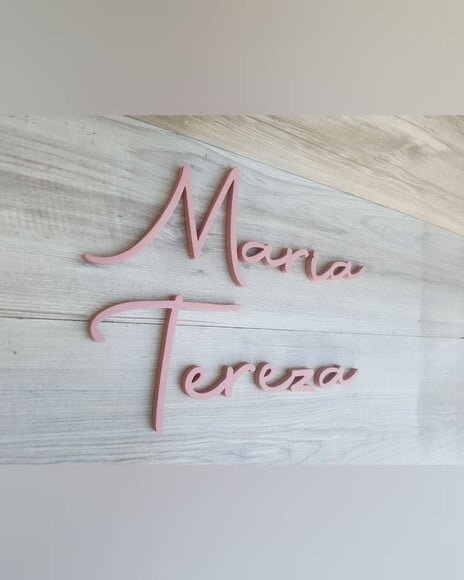 Nome de Parede Personalizado mdf Linha Aut - Maria Tereza