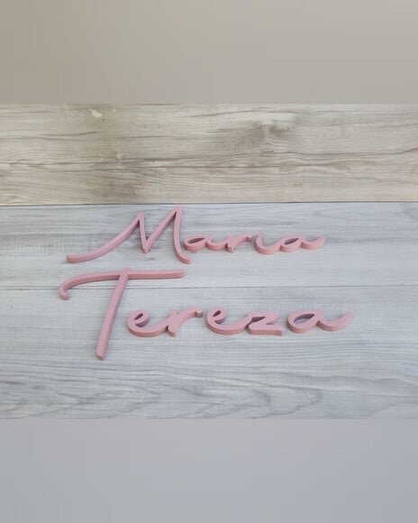 Nome de Parede Personalizado mdf Linha Aut - Maria Tereza