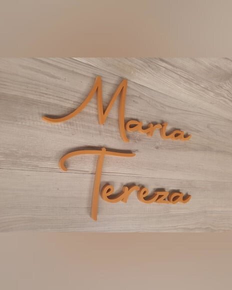 Nome de Parede Personalizado mdf Linha Aut - Maria Tereza
