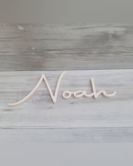 Nome de Parede Personalizado mdf Linha Aut - Noah